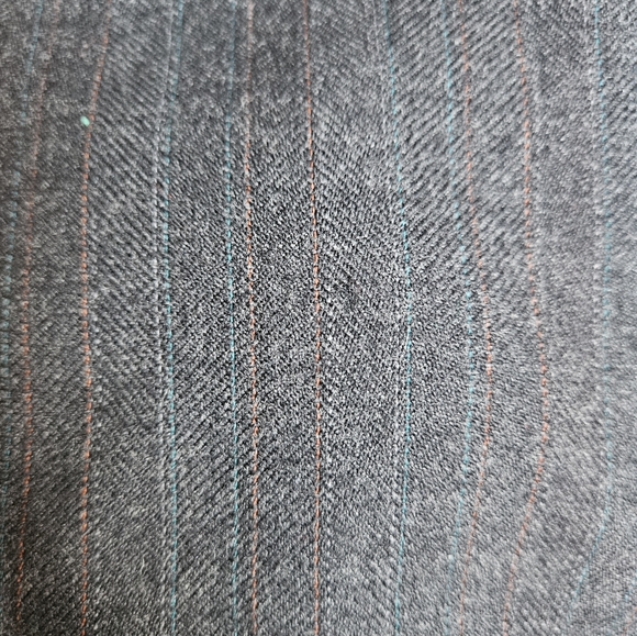 Vintage A-line midi skirt hand made grey very high waist wool back slit size 10 - Picture 9 of 13